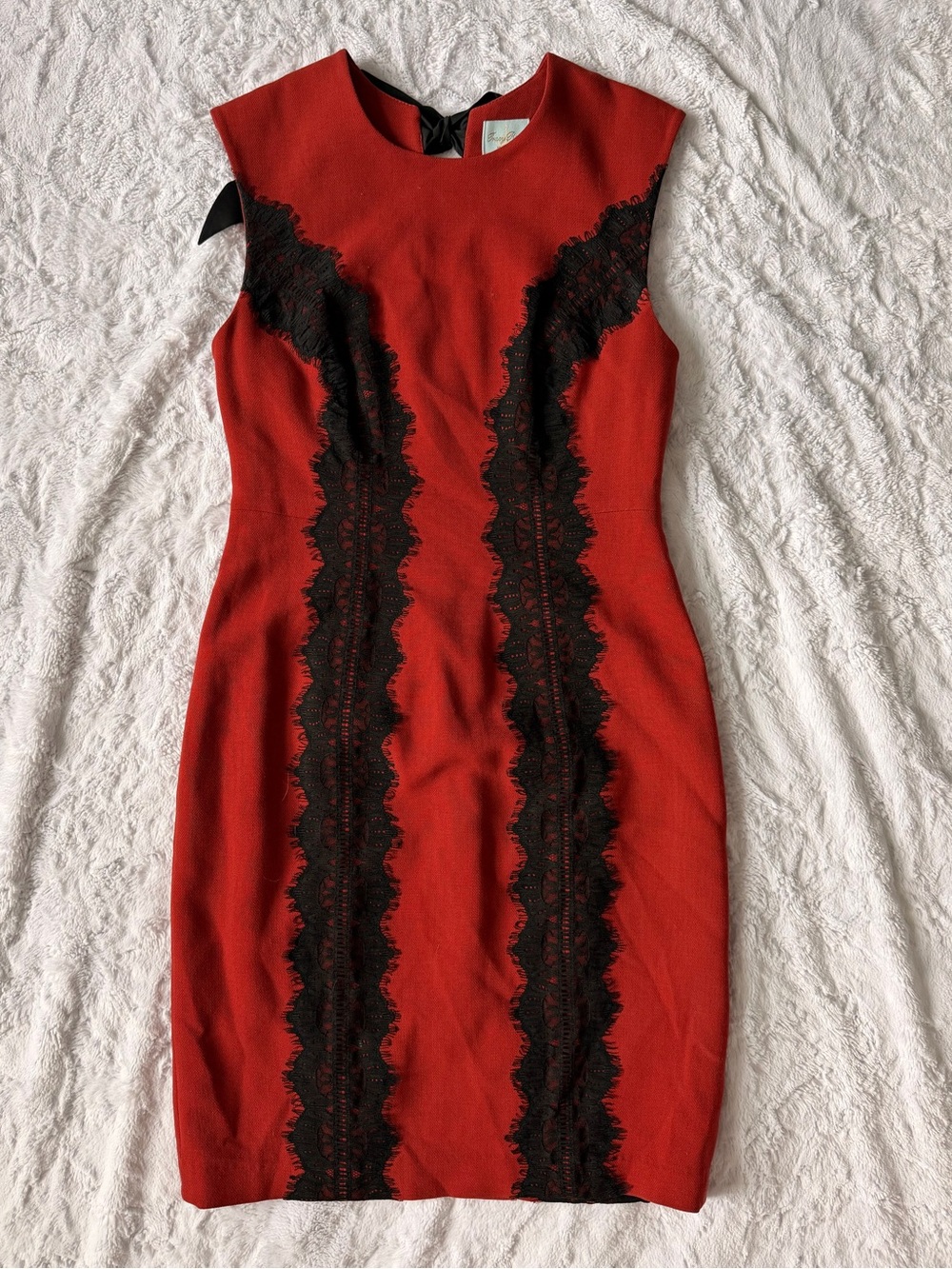 Tracy Reese Maroon cocktail dress with lace size 6/8